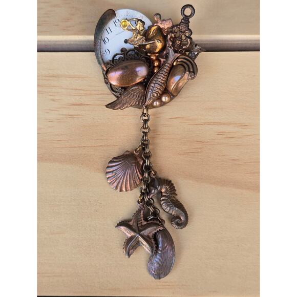 Vtg RARE 1980 JOHN WIND MAXIMAL ART Brooch Piece! Nautical Theme, One Of A Kind - Picture 8 of 8